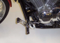 Preview: MB vorverl. Fußrasten / Ness Style Look glatt / kurz 11 cm / schwarz glanz / HONDA VT 750 Shadow / Spirit - RC50 / RC53 / ABE