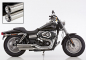 Preview: FALCON Double Groove Slip On / silber poliert / HD Dyna Wide Glide / 2010 - / EG-BE