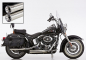 Preview: EURO 3: Falcon Double Groove - Slip on / silber / HD Softail Standard - Custom - Night Train / 2007-10 / EG-BE