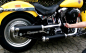 Preview: PENZL - Retro Line Auspuffset verstellb. / black / Harley Fat Boy & Nostalgia / Deuce / 04-06 / EG-BE