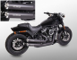 Preview: BLACK SALE: MILLER 2-2 - Bronco Komplett - schwarz / Euro 4 / Softail alle 107/114 CUI  / EG-BE