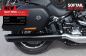 Preview: PENZL - V2-Speed Auspuffset elekr. verstellb. / black ceramic / Endkappe black / Harley Sportglide / ab 2018 /ABE
