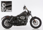 Preview: BLACK SALE: FALCON Double Groove / Komplettanl. / KAT / black / HARLEY DYNA / 08 - 16/ EG-BE