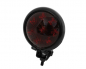 Preview: LED - Rücklicht "Bates Style" / schwarz - rotes Glas / E-gepr.