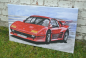 Preview: HELDERHEIT - FERRARI RED - Canvas Leinwand / limitiert / 90 x 50 cm