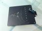 Preview: BR - KZH - Platte "SKULL"  ALU / schwarz beschich. / 18 x 20cm / DE  / inkl. BR-Mini-LED-Leuchte / EG-BE