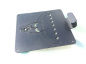 Preview: BR - KZH - Platte "SKULL"  ALU / schwarz beschichtet / 18 x 20cm / DE  / inkl. BR-Mini-LED-Leuchte / EG-BE