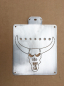 Preview: NEU: BR KZH - Platte "SKULL"  ALU natur / silberfarben / 18 x 20 cm / DE