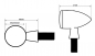 Preview: Led - Rücklicht - "Bates Style" / chrom - dunkles Glas / E-gepr.