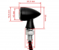 Preview: Micro Bullet - LED Blinker / schwarz - vorn + hinten / 1 Paar / E-Zeichen