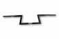 Preview: FE LENKER - Z-Bar hoch / 1" / HD mit Kerben / 900 x 145 x 120 mm b / black / Tüv