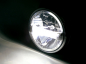 Preview: HS - 7 Zoll - LED-Scheinwerfer / schwarz-matt / British Style Typ 4 / Befestigung seitl. / mit TFL / E-Zeichen