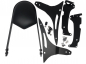 Preview: HH Sissy Bar "Wide" / schwarz / 400 mm h / Honda VT 1300  CX Fury / SC 61 / inkl. aller Halterungen
