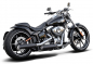 Preview: Black Sale: MILLER - 2-2 SlipOn Auspuff - Hunter / schwarz / Harley Softail / EG-BE