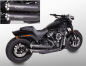 Preview: MILLER 2-2 / BRONCO / black / EURO4 / Harley Softail MW8-Modelle ST1 / Komplettanlage / ABE