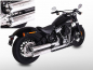 Preview: SALE: MILLER - Destiny - silber - 2-2 - SlipOn - Euro 5 / HD Softail - Standard / ab 107 CUI / EG-BE