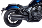 Preview: SALE + NEU: MILLER - 2-2 - STORMBREAKER - black + silber / Honda CMX 1100 Rebel / 2 in 2 - SlipOn - bis 2025 / EG-BE - Kopie