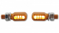 Preview: HS - LED Blinker - Little Bronx / Alu gold - dunkles Glas / 1 Paar / alle Bikes / E-geprüft