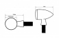 Preview: Kellermann Lenkerenden-Blinker LED / BL 2000 Dark / schwarz - Klarglas / 1 Stck / ECE