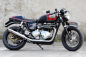 Preview: Penzl 2-2 Triumph Truxton 900 / NEO Classic SlipOn Auspuff / silber gebürstet / KAT / ABE