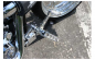 Preview: TB vorverlegt. Fußrastenanlage / DRILLED black / Harley Softail / 2000 - 17 / TÜV