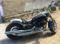 Preview: Nur bei uns: BR - Vintage - Heckfender - Schutzblech - Set roh /  inkl. Fenderstruts / round / schwarz f. Struktur / YAMAHA XVS 650
