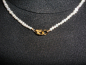 Preview: Perlenkette Collier / Goldschmiede Schmuck Bernd Wolf / Kette Herz Zirkonia