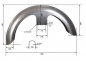 Preview: HA Frontfender BaggerStyle - 21 + 23 " / Stahlblech 2 mm / 152 mm b / roh / universal / kein Tüv notwendig