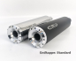 Preview: MILLER -  IMPALA - Lang - 2-2 - silber / Komplett-Anlage / Kawasaki VN 900 / mit KAT / EG-BE