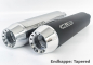 Preview: MILLER -  IMPALA - Lang - 2-2 - silber / Komplett-Anlage / Kawasaki VN 900 / mit KAT / EG-BE