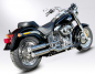 Preview: Black Sale: MILLER - 2-2 SlipOn Auspuff - Hunter / schwarz / Harley Softail / EG-BE