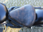 Preview: BR - Schwingsattel Echtleder / VINTAGE - LOOK / handmade / Schwarz-grau / Unikat!
