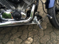 Preview: MB vorverl. Fußrasten - 12 cm / Ness Style gefräst / schwarz-matt / YAMAHA XVS 650 Cus + Clas / ABE