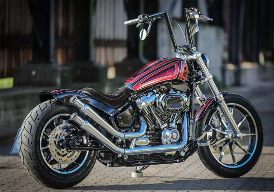 TB - Sitzschale GFK -  HARLEY DAVIDSON / Softail 180 mm / 18" - Heckfender Shorty GFK