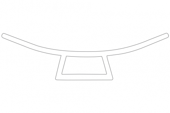 FE LENKER - 1 Zoll - California - black - 1" / 3 Loch / 895 x 150 x 250 mm / Tüv