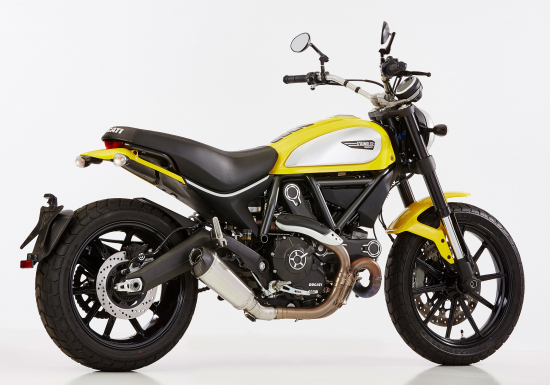 NEU: SHARK DSX-7 / Edelstahl gebürstet / DUCATI Scrambler 800 / ABE