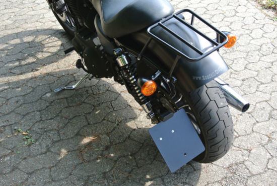 seitl. BR-Kennzeichenh. Kompl.-Set / black / HARLEY SPORTY / ab 2004