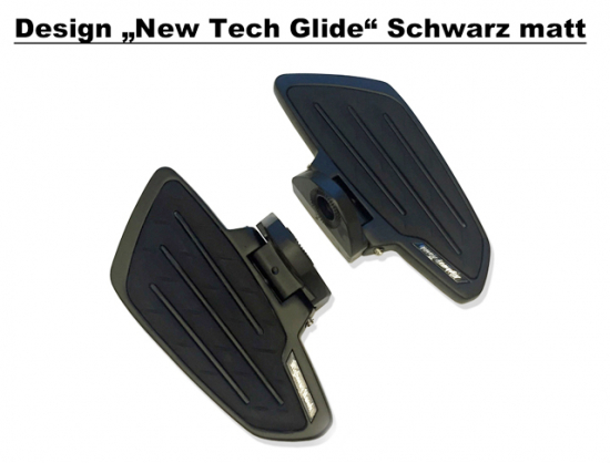 HH Sozius-Trittbretter / Smooth - schwarz matt / Kawasaki VN 1500 / 1600 / 1700 / 2000 / 1 Paar / ABE