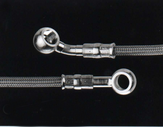 MB-Universal / Stahlflex-Brems-Kupplungsleitung / Öse 0 / Öse 20 / 750 mm / Tüv