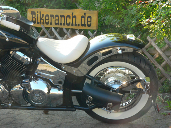 seitl. BR - Kennzeichenhalter - Kompl.-Set - schwarz / Yamaha XVS 1100 / 650 / TÜV