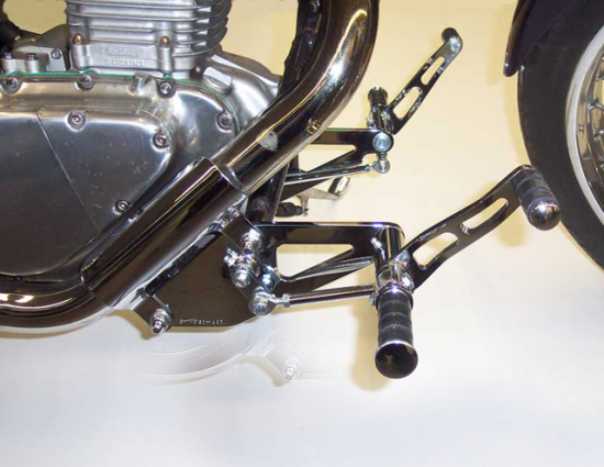 MB vorverl. Fußrasten / 17cm / Ness Style gefräst / chrom / SUZUKI LS 650 Savage / Tüv