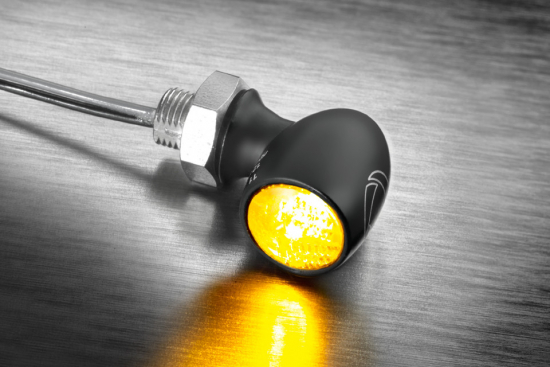 Kellermann LED-MINI-Blinker / Bullet Atto Dark / schwarz / getöntes Glas / Tüv