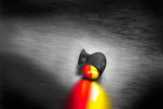 Kellermann ATTO DARK DF - MINI - Rück - Bremslicht - Blinker / schwarz / Klarglas / Stck / E-Zeich.