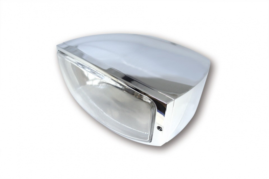NEU: PW SCHEINWERFER OREGON / Chrom / klares Glas / Befestig. unten / E-Zeich.
