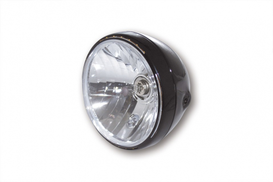 PW 7" SCHEINWERFER RENO 2 / Schwarz / H4-Einsatz / LED-Positionsl. / seitl. Befestg. / E-Zeich.