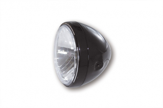 PW 7" SCHEINWERFER RENO 2 / Schwarz / H4-Einsatz / LED-Positionsl. / seitl. Befestg. / E-Zeich.