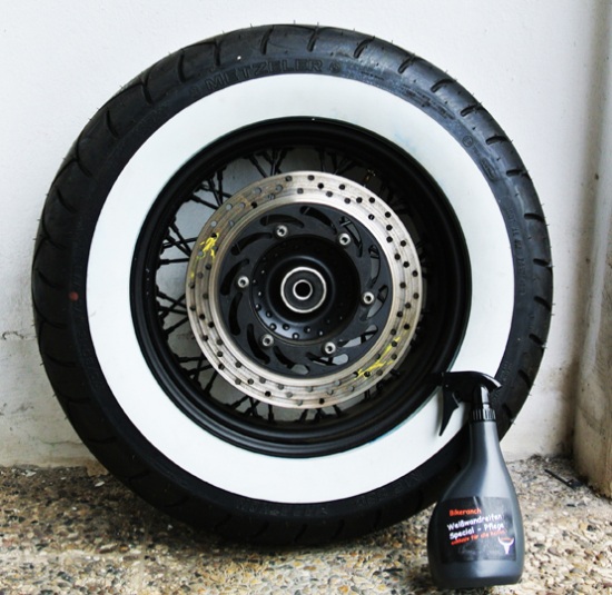 Kibi - SPEZIAL - WEISSWANDREIFEN - und Reifen-Pflege "WHITE BULL" - Auto & Motorrad