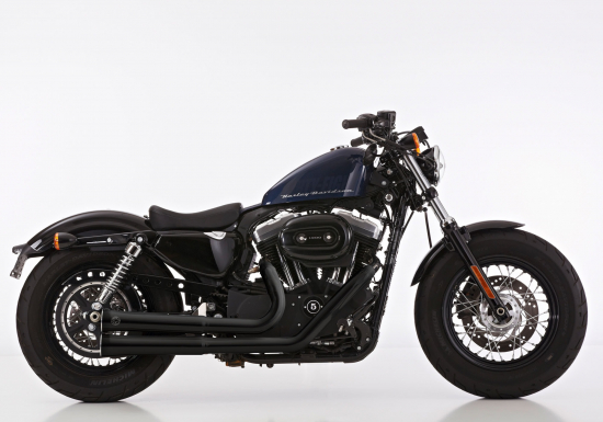 NEU: FALCON Double Groove / EURO 4 / Komplettanlg. / schwarz / HD Sportster XL 883/1200 / ab 2017 / ABE