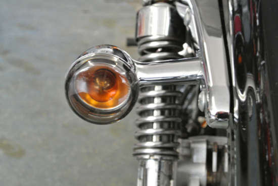Harley - BLINKERGLÄSER SMOKE + BIRNEN GELB / 1 Satz = 4 Stck / Harley FXST - FXD - XL // ECE