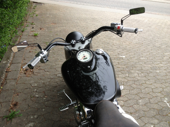 LENKER Butterfly 1"  (1 Zoll) / Harley + Japaner / HD - Delle / 1005 - 115 - 215 mm / black / Tüv